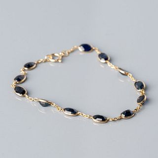 Vintage 14kt Gold Sapphire Bracelet