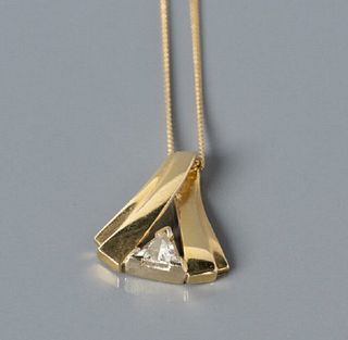 14kt Yellow Gold Pendant on Fine Gold Chain