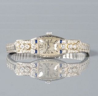 Ladies Rolex Watch, 18kt White Gold & Gemstones