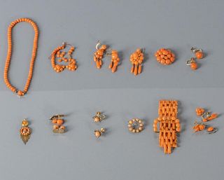 Group of 19th Century Coral Jewellery