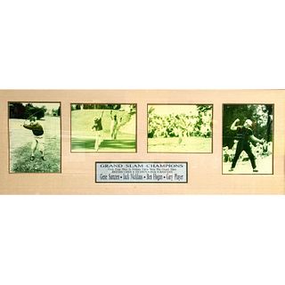 Framed Grand Slam Golf Champions Memorabilia