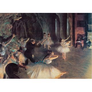 Framed After Edgar Degas Color Lithograph Print
