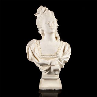 Stone Sculpture Bust Victorian Lady