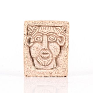 Replica Stone Tile Carving St Philibert Tournus Bearded Man