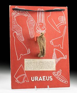 Egyptian Late Dynastic Wood Uraeus, ex-Newark Museum