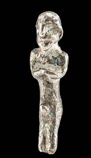 Syro-Hittite Silver Anthropomorphic Amulet