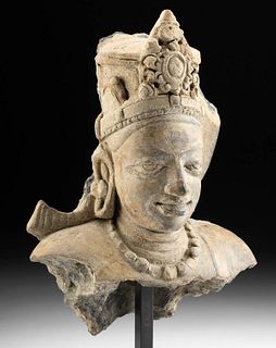Indian Kushan Fragment of Vishnu Bust