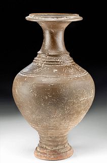 12th C. Khmer Angkor Pottery Glazed Urn, ex-Museum