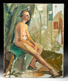William Draper Painting of Nude Female, ca. 1965
