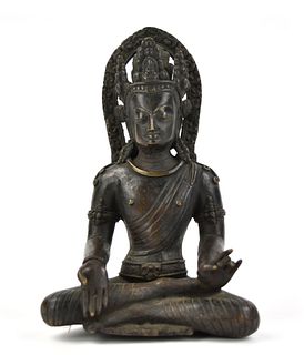 A Bronze Nepal Buddha, 19th C.