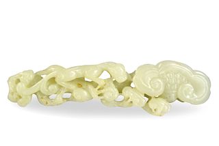 Chinese White Jade carving of Lingzhi