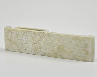 Chinese Chicken Bone White Jade Sword Accessories