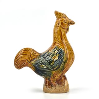 Chinese Sancai Glazed Rooster, Tang Dynasty