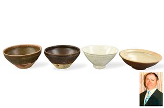 Group of 4 Chinese Tea Bowl, Song Dynasty