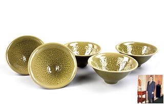 5 Yaozhou Style Celadon Tea Bowl