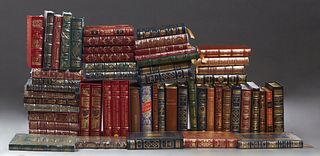 Books: Group of Fifty-Six Leather Bound Volumes, 20th c., from the Oxford Library of the World's Greatest Books, with gilt stamped covers and spines, 