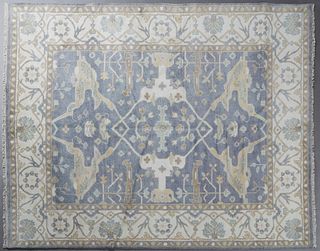Turkish Angoura Oushak Carpet, 8' 1 x 10'.