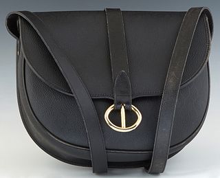 Christian Dior Mono Flap Crossbody Bag, in black honeycomb monogram coated canvas with black leather accents and gold hardware, opening to a black lea