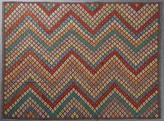 Turkish Kilim Carpet, 6' 1 x 8'.