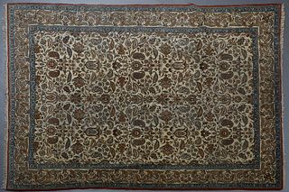 Persian Silk Qum Carpet, 8' 11 x 9' 6.