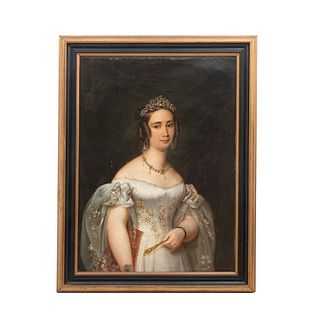 CARL BAUMBACH (Alemania, 1794-c.1860) Dama. Firmado. Ã“leo sobre tela. Enmarcado. 97 x 70 cm