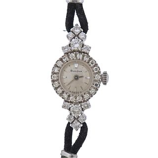 Bulova Vintage 14k Gold Diamond Lady's Watch