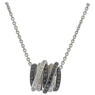De Grisogono Allegra Black White Diamond Gold Pendant Necklace