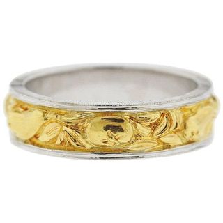 Buccellati 18k Yellow White Gold Band Ring