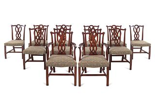A Set of Twelve George III Style Mahogany Dining Chairs