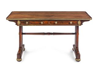 A Regency Gilt Bronze Mounted Rosewood Sofa Table