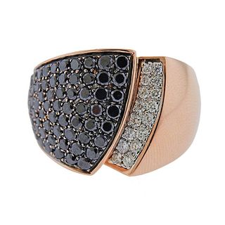 Chimento 18k Rose Gold Black Diamond Ring