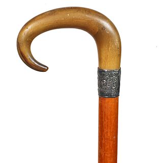 Twisted Horn Handle Cane
