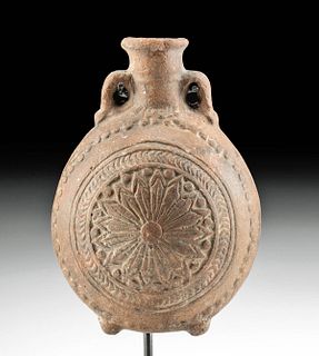 Egyptian Coptic Pottery Pilgrim's Flask w/ TL