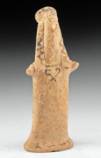 Boeotian Bichrome Idol Figure w/ Headdress