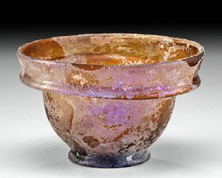 Petite Roman Glass Bowl w/ Stunning Iridescence