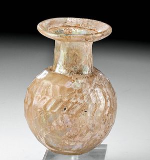 Roman Glass Sprinkler Flask w/ Molded Body
