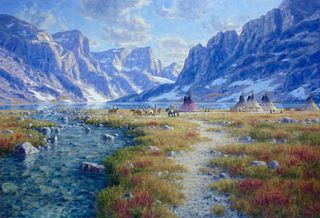 Randy Van Beek (b. 1958) — Shoshone Elk Hunters of the Wind River Range (2021)