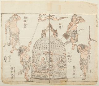 Grp: 2 Hiroshige & Hokusai Japanese Woodblock Prints