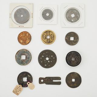 Grp: 12 Asian Coins & Amulets