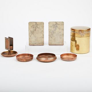 Heintz Sterling on Bronze Metalware Items