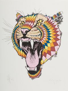 Kelsey Brookes Tiger Color Screenprint