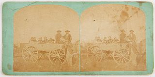 19th c. Stereoview of Omaha Native Americans