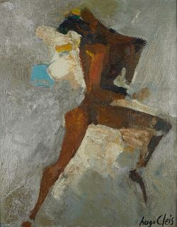 Hugo Cleis Abstract Figure Oil on Canvas