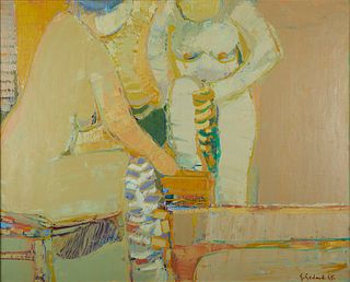 Gabriel Godard "Femmes a la Toilette" Oil on Canvas