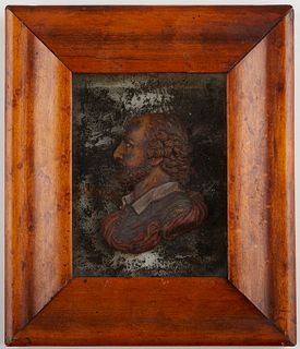 John Flaxman Wax Portrait Relief of Man