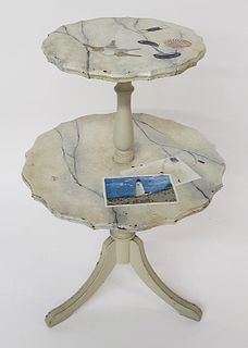 Nantucket Paint Decorated Two-Tier Etagere