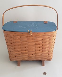 Vintage Longaberger Nantucket Decorated Picnic Basket