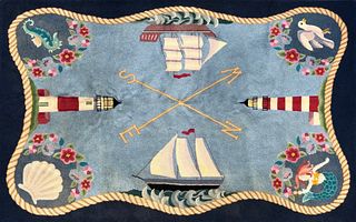 Coastal Collections Hooked Rug
