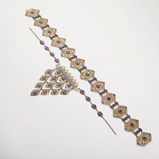 Turkmen & Afghani Silver Belt & Necklace