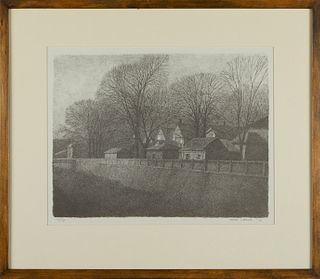Mike Lynch Row of Houses Lithograph 1978